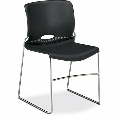 THE HON CO Stack Chairs, 19-1/8inx21-5/8inx30-5/8in, Onyx, 4PK HON4041ON